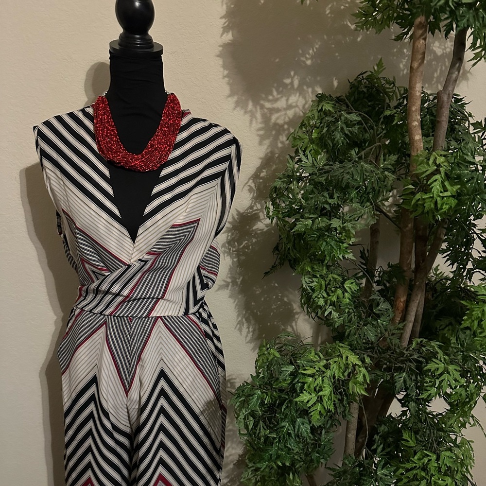 Wide leg jumpsuit.